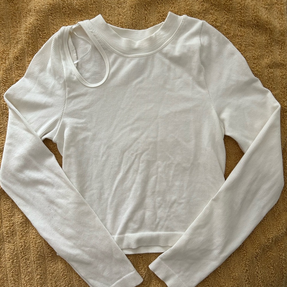 Women's White Long Sleeve Top